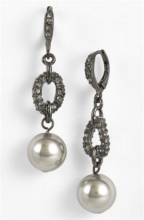 givenchy earrings hematite|givenchy pearl c earrings.